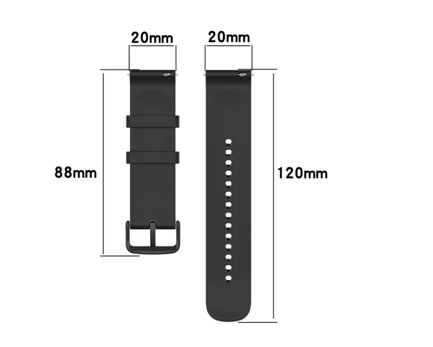 20mm Watch Bands Quick Release Sport Silicone Strap for Samsung Galaxy Watch Classic 22mm Smart Watch Bracelet Solid Color Band