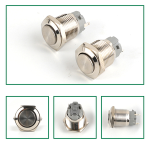 Công Tắc Nút Bấm Chốt Định Lượng Lỗ 12Mm 1/2 Inch Công Tắc Bật/Tắt <span class=keywords><strong>SPST</strong></span> 1NO Chống Nước 3A 250V Bằng Thép Không Gỉ - Product Image 4