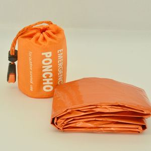 Outdoor Survival Camping Reusable Mylar Thermal Blanket Rain <b>Poncho</b> Portable Raincoat Manufacturer for Promotion Custom - Product Image 4