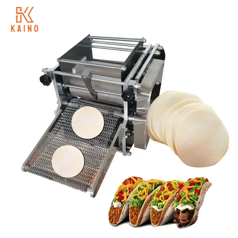 Kaino hoàn toàn tự động công nghiệp bột ngô Mexico Tortilla TACO roti Maker Báo Chí bánh mì hạt sản phẩm Tortilla Máy làm