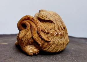Нематериальное культурное наследие: Резьба по бамбуковому корню ручной работы «Очаровательный лев» - Product Image 3