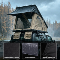 Tente de toit pour voiture 4x4 à coque rigide en aluminium, résistante au vent, pour 4 saisons, installation rapide, avec tissu Oxford respirant