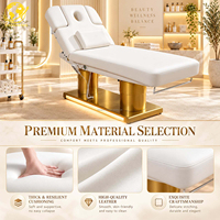 Table de massage électrique moderne pliable à 4 moteurs pour esthéticiennes, lit de beauté de luxe pour salon, spa facial et extensions de cils