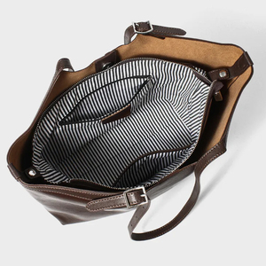 Sacs à main femme China Gros OEM Usine Designer Sac Tote Cuir Véritable Femme Grande Capacité Sac Scolaire et Ordinateur - Product Image 6