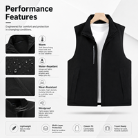 Gilet matelassé personnalisé avec logo, couleur unie, chaud, pour l'hiver, vêtement de travail, promotion d'événements, gilet épais de sport pour homme
