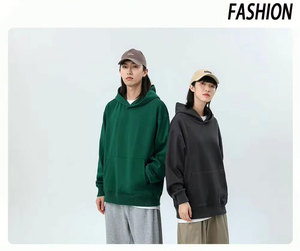 High Quality Heavy Weight Cotton <b>Polyester</b> Stringless Pullover Hoodie Oversized Unisex Custom Fashion Men Autumn ODM - Product Image 3