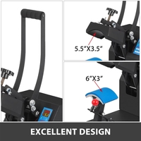 Presse à chaud multicolore CP-2815 220V/110V pour transferts sur casquettes, étiquettes, cartes en papier