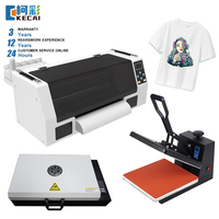 Produsen KECAI terbaik A3 Desktop kecil multifungsi mesin cetak stiker Dtf kain T Shirt Inkjet Printer Dtf