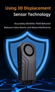 <b>Wireless</b> Bike Lock Anti Theft Siren 4 Modes Waterproof <b>PC</b> Material Easy Installation Bicycle Security for City Bike Road Bike - Product Image 2