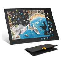 Tapis de puzzle portable antidérapant en feutre léger, plateau de rangement pliable pour puzzles de 1000 ou 500 pièces