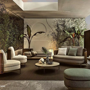 Novo Conjunto de Sofás de Teak para Exterior 2026, Moderno e Impermeável, Móveis de Madeira Sólida com Almofadas - Product Image 4