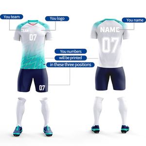 Hochwertige heiß verkaufte Fußball uniform tragen Sport bekleidung Fußball trikot und Shorts Großhandel New Soccer Kits - Product Image 3