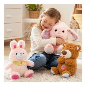 Custom AI Rabbit Stuffed Toy App Controlled Dialogue Speaker Soft Fabric Sleep Companion Kids Holiday Present Supplier - Product Image 5
