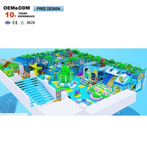 Laberinto de Castillo Azul para Interiores, Equipo de Juegos para Niños, Parque de Aventuras con Diseño Temático de Animales Subacuáticos - Product Image 5