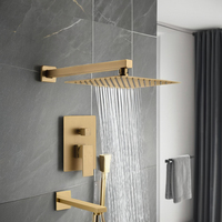 Robinet de salle de bain européen en laiton de luxe, design contemporain exquis, mitigeur de douche céramique effet pluie cascade, poignée unique