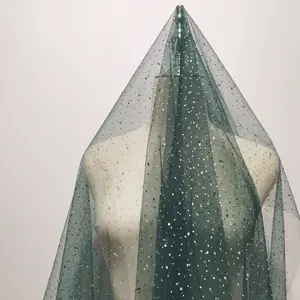 Buatan Tangan Indonesia Korea Dubai Berlian Imitasi Kristal Pengantin Ungu Payet Gaun Malam Bordir Mewah 3d Kain Renda Manik-manik