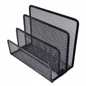 Office Storage Stationery Morden Metal Multifunction Desktop Paper <b>File</b> <b>Organizer</b> Mesh Desk <b>Organizer</b> Document Letter Holder - Product Image 6