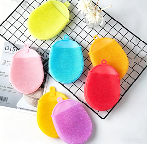 Brosse à vaisselle en silicone, éponge de cuisine portable pour nettoyer les casseroles, les assiettes et les bols - Product Image 1