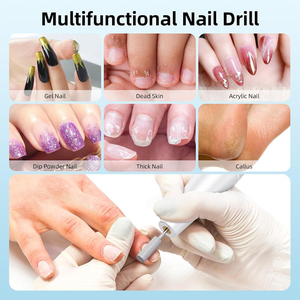 Machine à ongles <span class=keywords><strong>électrique</strong></span> professionnelle haute vitesse 30000 tr/min sans fil, <span class=keywords><strong>kit</strong></span> de <span class=keywords><strong>pédicure</strong></span> et de <span class=keywords><strong>manucure</strong></span> avec lime à ongles et ponceuse à ongles - Product Image 4