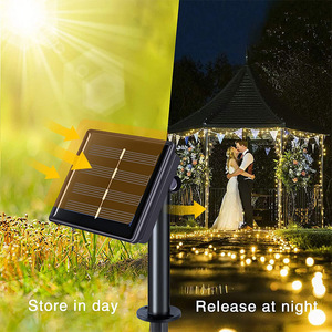 Guirnalda de Luces Solares de 200 Luces, Luces de <span class=keywords><strong>Navidad</strong></span> Impermeables para Exteriores, Lámpara <span class=keywords><strong>Solar</strong></span> para Decoración de Jardín - Product Image 4