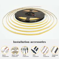 Bande lumineuse LED COB 480 LED 24V 12V 5V Mini découpable 90RA+ 4mm 5mm PCB en option IP20 IP65 IP67 Étanche pour escaliers, vitrines