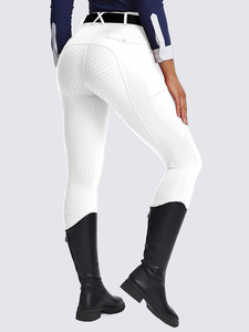 <span class=keywords><strong>Pantalon</strong></span> d'équitation en silicone intégral <span class=keywords><strong>blanc</strong></span> pour homme et <span class=keywords><strong>femme</strong></span>, équipement de cavalier, résistant à l'usure et antidérapant. - Product Image 2