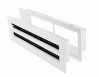 Diffuseurs linéaires de plafond carrés modernes en aluminium réglables JXM – Panneaux de ventilation de type grille pour entrepôt, sous-sol et tout autre application