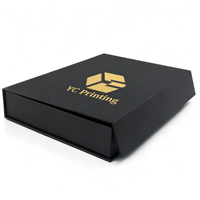 Emballage personnalisé de qualité supérieure, boîte noire personnalisée, emballage d'expédition en carton rigide pour bougies de luxe, boîte cadeau pliante magnétique