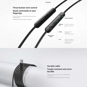 Audífonos Intrauditivos con Cable Tipo C, Micrófono, Control de Tres Botones, Resistentes al Agua IP54, Cancelación de Ruido ENC, Negro/Blanco - Product Image 2