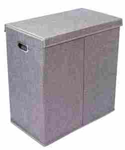Home Premium <b>Double</b> Laundry Hamper with Lid Removable Liners Linen Hampers Grey Foldable <b>Bin</b> Easily Transport Clothe Basket - Product Image 1
