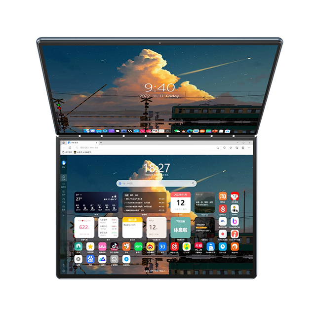 13.5" Dual Touch Screen Tablet PC Laptop Intel N100 Quad Cores 16GB DDR 2.5K 2256*1504 9000mAh Type-C PD Fast Charging Laptop