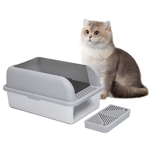 Logo personalizzato grande gatto wc 150mm alta <span class=keywords><strong>recinzione</strong></span> 20L grande capacità in acciaio inox lettiera <span class=keywords><strong>per</strong></span> gatti con verticale lettiera <span class=keywords><strong>per</strong></span> gatti - Product Image 4