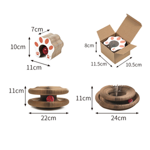Foldable Interactive Bell Toys Recyclable Corrugated <b>Cat</b> <b>Scratching</b> Toy Magic Organ <b>Cat</b> Scratcher Cardboard with Bell Play Toy - Product Image 3