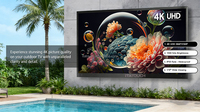 TV Outdoor Tahan Air 65 Inci IP66 4K Smart 2000 Nits Kecerahan Tinggi dengan Grafik & Teks Garansi 1 Tahun untuk Taman & Pinggir Kolam Renang
