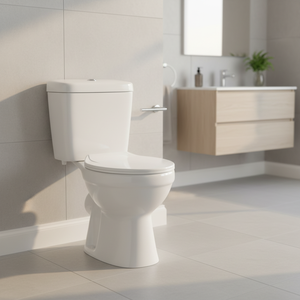 WC en céramique sans bride, à chasse d'eau directe, 2 pièces, pour le Royaume-Uni et l'Europe - Product Image 1
