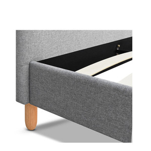Meubles De chambre à coucher Bois Latte Support Capitonné Capitonné Lit de Plate-Forme - Product Image 4
