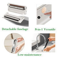 Nouvel arrivage de scellant électrique de 7cm Machine à sceller les aliments sous vide humide/sec 60kPa tension automatique pour cuisine voyage et voiture économiseur d'aliments en plastique