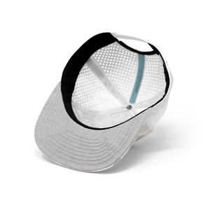 Beyaz <span class=keywords><strong>Camo</strong></span> Polyester kapaklar 6 Panel düz ağız siyah <span class=keywords><strong>Camo</strong></span> şoför şapkası lazer kesim delik nefes su geçirmez beyzbol şapkası - Product Image 5