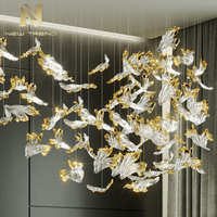 Plafonnier LED en verre au Design moderne, décoration d'intérieur, hôtel, Villa, escalier, luminaire décoratif d'intérieur