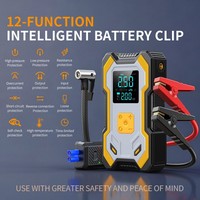 Compresseur d'air multifonctionnel RideWise 4-en-1, démarreur de secours 2000A, gonfleur de pneus portable 150 PSI pour voiture