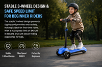 Trottinette électrique pliable et portable pour enfants, batterie au lithium sans balais, étanche, 3 roues, conduite sécurisée pour les enfants