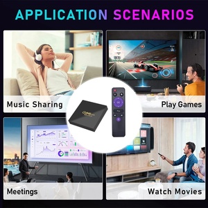 Boîtier Smart TV <span class=keywords><strong>Q96</strong></span> <span class=keywords><strong>Max</strong></span> 4G 802.11n 4K 60Hz HDR10 8 Go Lecteur Multimédia Android 14 Allwinner H313 Quad Core pour - Product Image 3