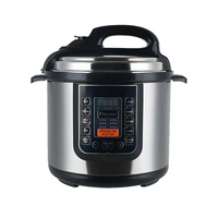 Cuisinière électrique à pression 11-en-1 en acier inoxydable pour la cuisine domestique avec écran LCD, préréglage 24h/24 et pot multifonction