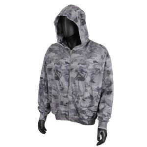 Sudadera con Capucha Personalizada TOPSHOW para Hombre, Impresión DTG, 420 GSM, Algodón French Terry, Cierre de Cremallera, Camuflaje, Lavado Ácido, Estilo Desgastado - Product Image 1