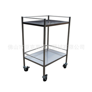Thickened stainless steel surgical <b>cart</b>, multi-layer <b>storage</b> rack for grooming salons, double-layer treatment <b>cart</b> and - Product Image 1