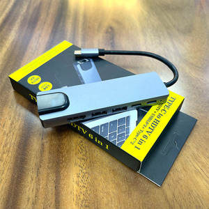 USB3.0 Docking Station với SD TF Sạc Adapter PD Switcher máy tính xách tay máy tính xách tay 6 1 loại C HUB HDMI RJ45 kết nối điện thoại di động - Product Image 5