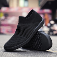 Chaussures de sport décontractées respirantes au design tendance, légères et confortables, couleur unie, chaussures de marche en plein air pour hommes