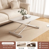 Klappbarer Couchtisch Beweglicher Lift-and-Fold Höhenverstellbarer Metallrahmen Modernes Design für Kleine Wohnungen Heimgebrauch