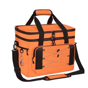 Custom Orange Lunch Hard Pouch Waterproof Kids Girl Women Picnic Reusable Insulated Cooler Tote Stylish Lunch Bag for Work - Product Image 1