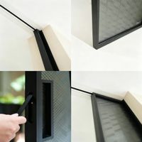 Porte coulissante intérieure moderne, cadre en aluminium, double vitrage, verre trempé, insonorisée, chambre d'hôtel, salon, cave à vin